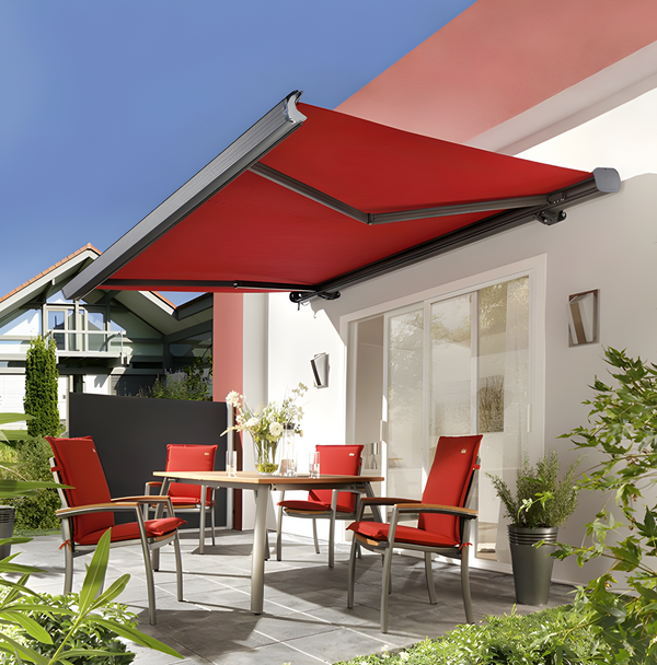Retractable Patio Awning – UV-Resistant Outdoor Sunshade Canopy with Adjustable Extension, Waterproof Fabric, for Balcony, Deck, Garden or Terrace (Manual/Electric Option)