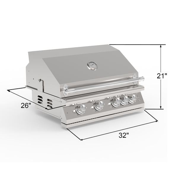 Luchar Outdoor Kitchen Stainless Steel Grill