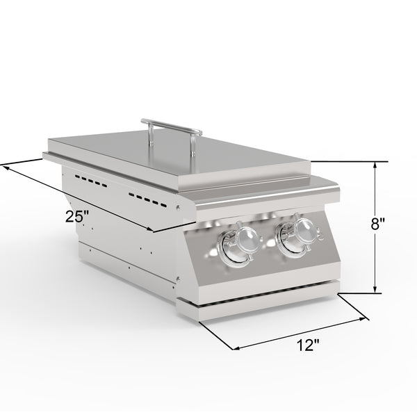 Luchar Outdoor Kitchen Stainless Steel Side Burner