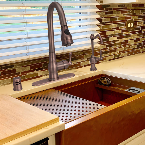 Copper One-Handle Drinking Water Filter Faucet, Solid Brass Water Purifier Faucet