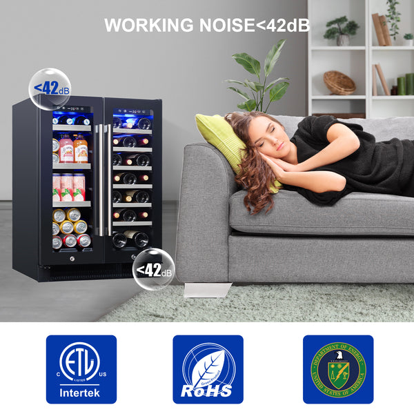 Luchar 24 Inch Beverage Refrigerator Low Working Noise