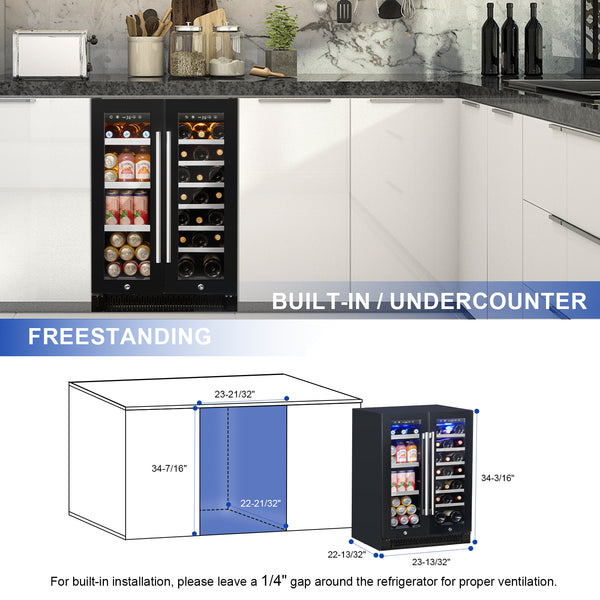 Dimension of the Refrigerators Black Wine Stainless Steel Handle