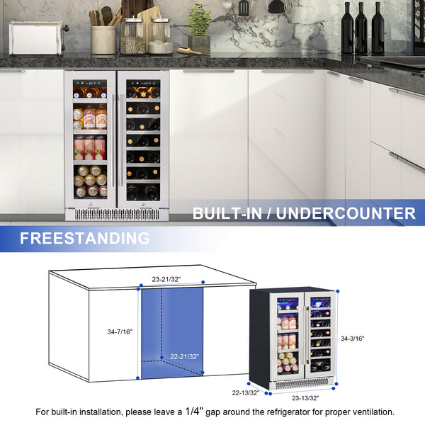 Wine& Beverage refrigerator in a modern kitchen