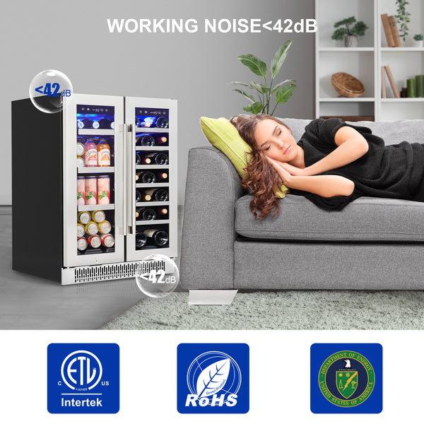 Low Noise Beverage Refrigerator for modern house