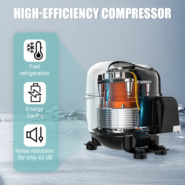 High-efficiency compressor Beverage Refrigerator