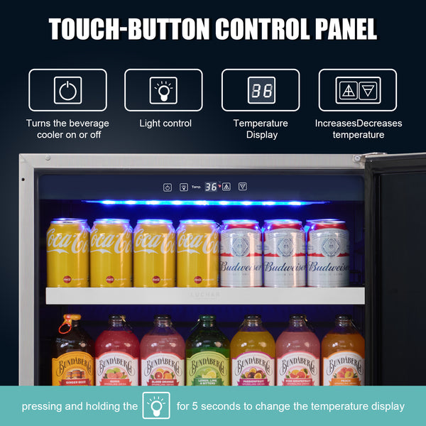 Luchar 24 Inch Beverage Refrigerator touch button control panel