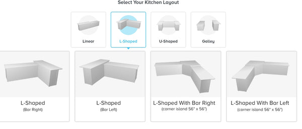 Customized outdoor kitchen island