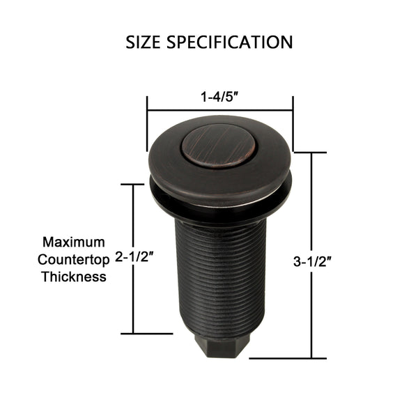 Dual Outlet Oil Rubbed Bronze Garbage Disposal Kitchen Air Switch Kit - LC79001B-ORB