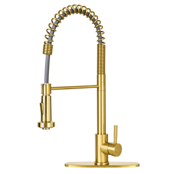 Heavy-Duty Outdoor Stainless Steel Spring Pull-Down Faucet