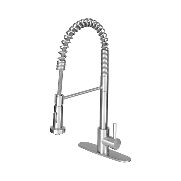 Heavy-Duty Outdoor Stainless Steel Spring Pull-Down Faucet