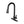 Black kitchen faucet on a white background