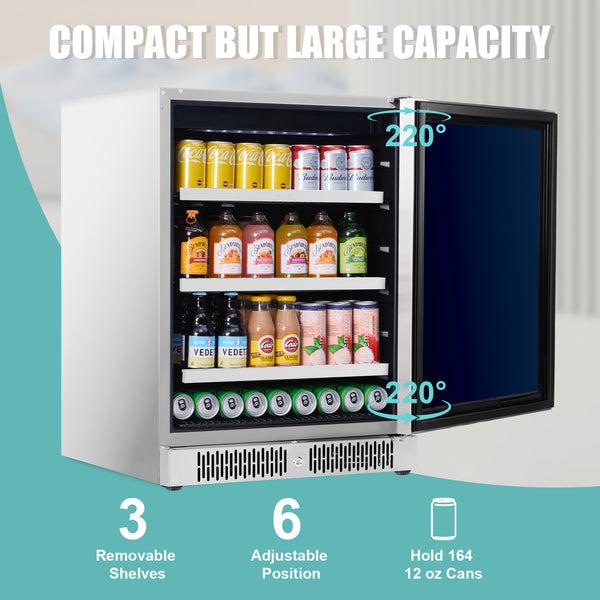 Luchar 24 Inch Beverage Refrigerator 