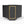 A black stainless steel corner cabinet with a gold trim, designed for outdoor kitchens.