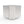 A white stainless steel corner cabinet for outdoor kitchens with a closed door and visible ventilation at the bottom.