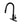 Black kitchen faucet on a white background